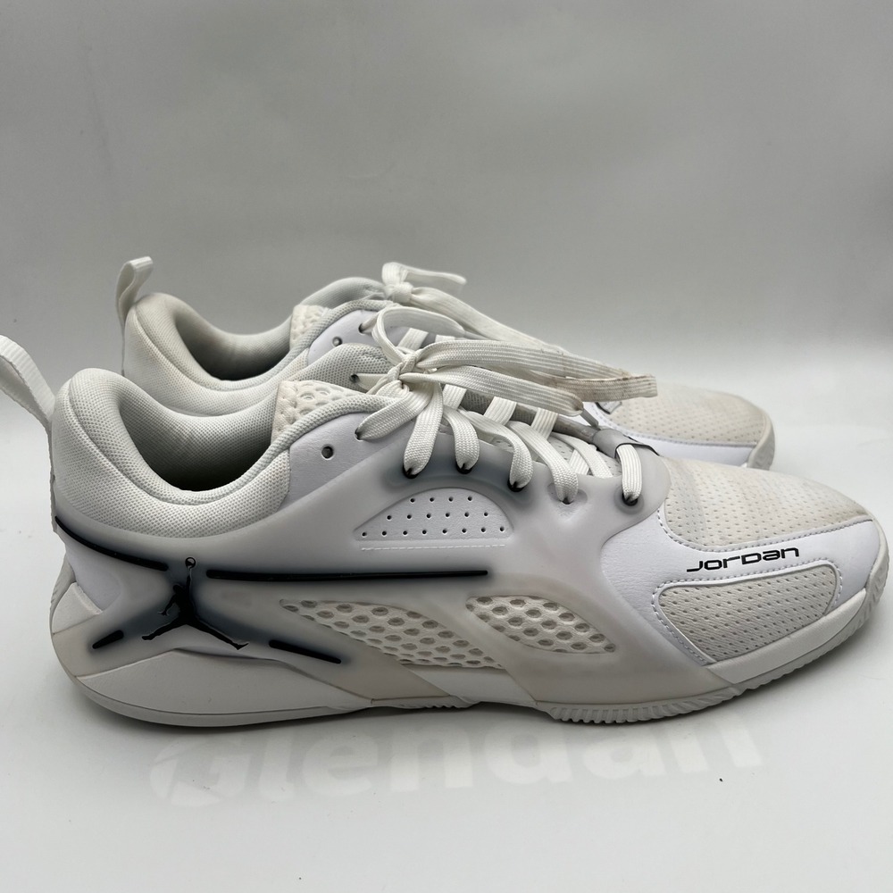 Jordan Adult Heir Sneakers Womens 12 White Solid Mesh Low Top Lace Up Athletic